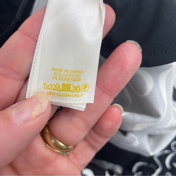 Kate Spade New York Bow Print Straight Leg Ankle Cropped Pants - Picture 5 of 5